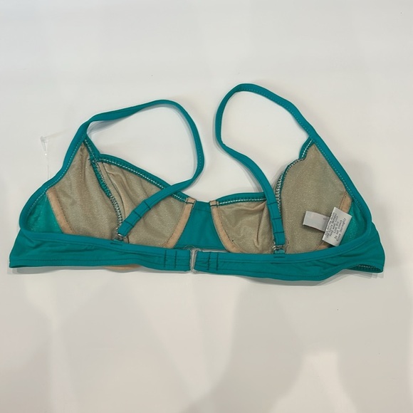 Sun Streak retro teal colored underwire bikini swim top size 34B - Picture 3 of 5